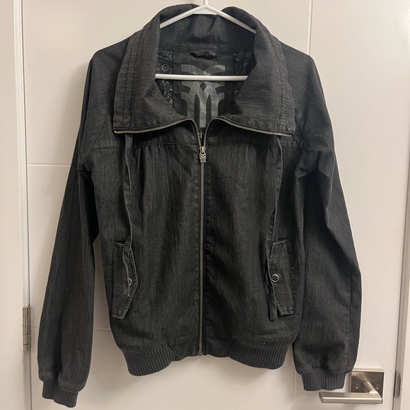 Fenchurch dark denim bomber jacket - Picture 2 of 3